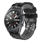 22mm two-color silicone watch strap, black and dark gray geometric football pattern