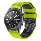 22mm two-color silicone watch strap, neon green and black geometric football pattern