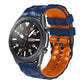 22mm two-color silicone watch strap, dark blue and orange geometric football pattern