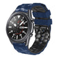 Football-pattern silicone watch strap, blue two-tone with buckle and 22mm width