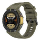 Silicone leisure watch band for Amazfit T-Rex 2 in jungle green, ribbed strap
