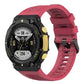 Silicone leisure watch band for Amazfit T-Rex 2 in red, ribbed strap