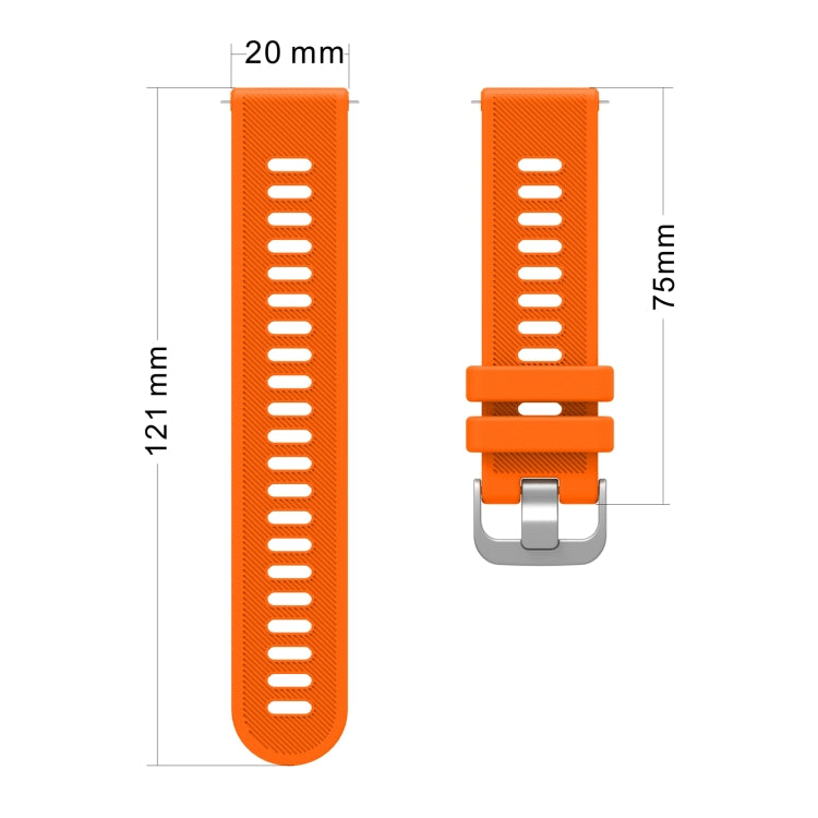 20mm Silicone Twill Watch Band, For Amazfit BIP