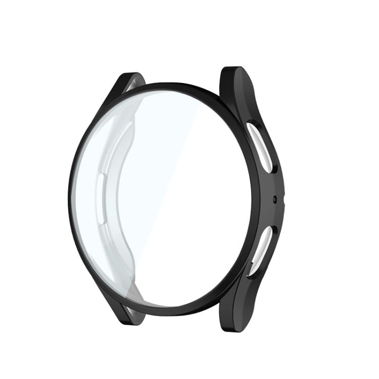 Electroplated soft TPU watch case with full coverage screen protector, black