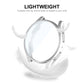 Electroplated soft TPU watch case with full coverage, lightweight fit, silver