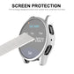 Electroplated soft TPU watch case with full coverage, screen protection, silver gray