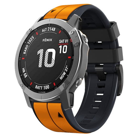 22mm Silicone Sports Two-Color Watch Band, For Garmin Fenix 7, For Garmin Descent G1, For Garmin EPIX Gen2, For Garmin Instinct 2, For Garmin Instinct, For Garmin Approach S62, For Garmin Fenix 6, For Garmin Fenix 6 Pro, For Garmin Fenix 5             ...