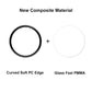 Watch screen protector composite materials: curved soft PC edge and PMMA glass feel