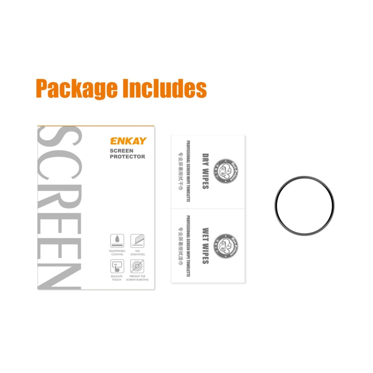 ENKAY screen protector film packaging with 3D full-coverage parts and round accessory