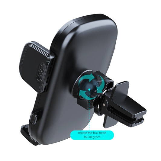 Car phone mount with ball-joint swivel for 360-degree viewing, dark gray