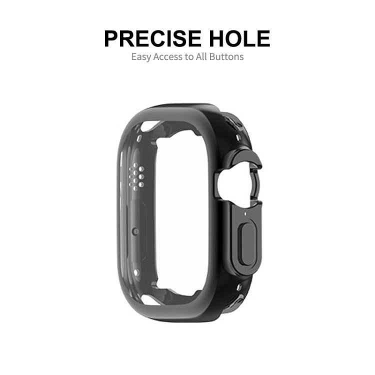 Black TPU Apple Watch 49mm case with precise cutouts for side buttons