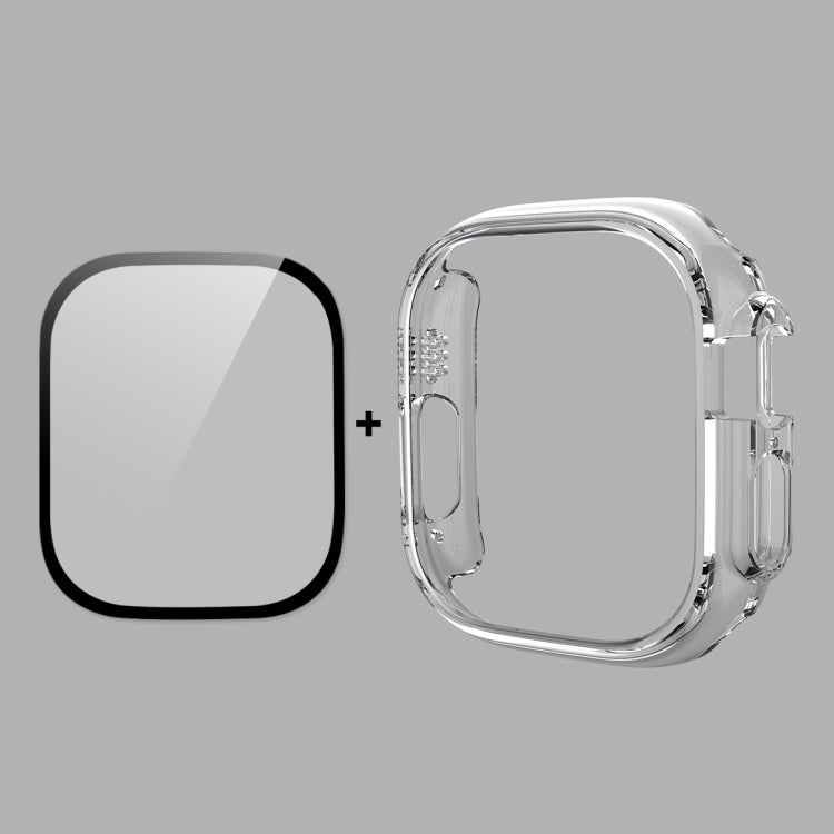 ENKAY 49mm Apple Watch tempered glass + clear protective case set