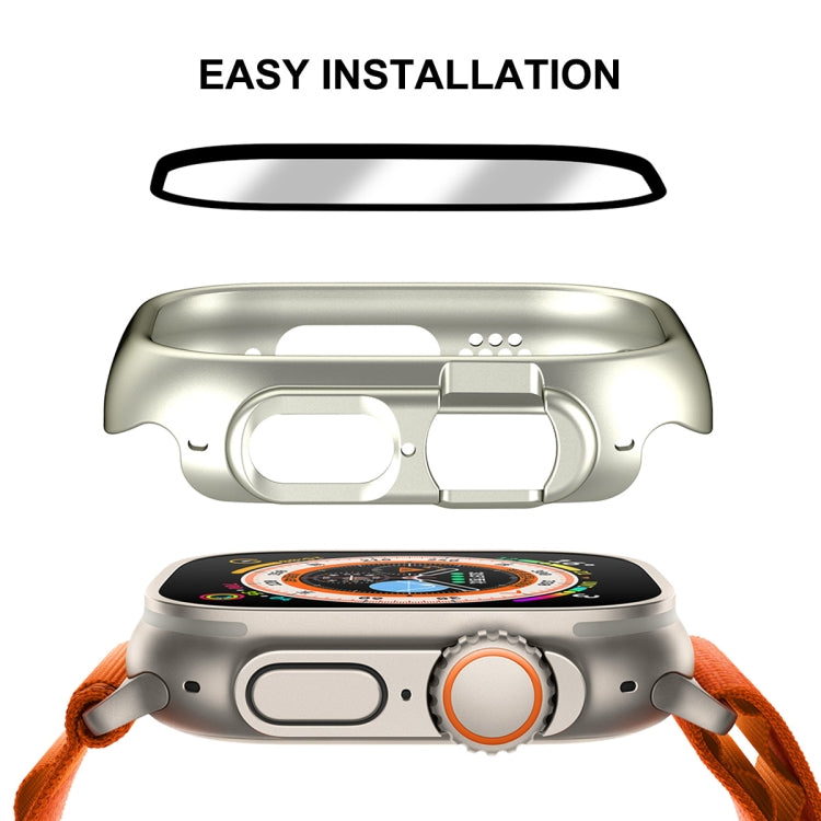 ENKAY 49mm Apple Watch case with tempered glass, easy-fit design