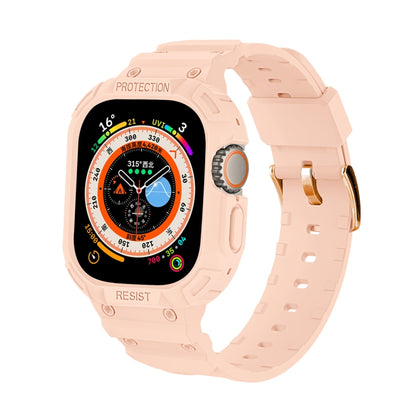 For Apple Watch Ultra 4 / 3 / 2 / 1 49mm JUNSUNMAY Integrated TPU Case Adjustable Elastic Watch Band
