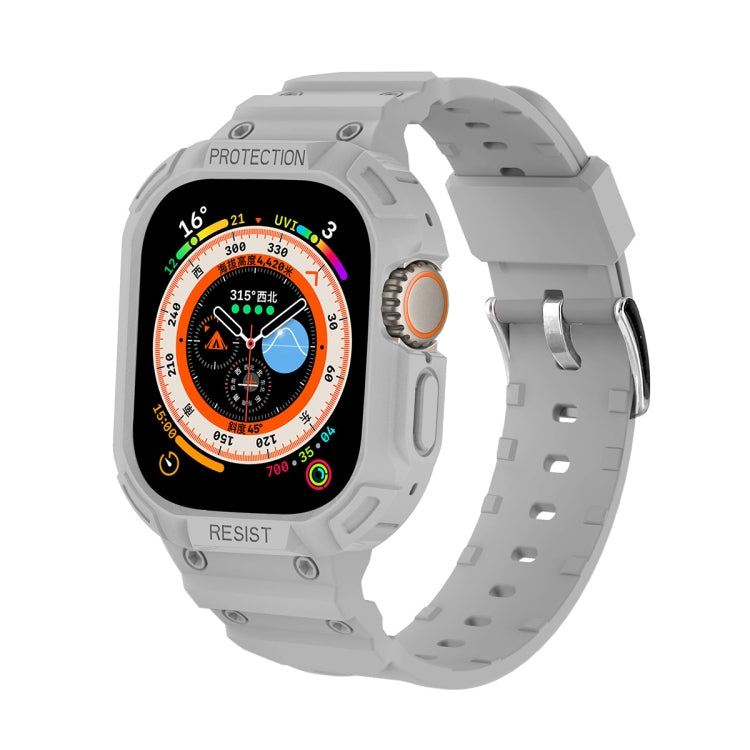 For Apple Watch Ultra 4 / 3 / 2 / 1 49mm JUNSUNMAY Integrated TPU Case Adjustable Elastic Watch Band