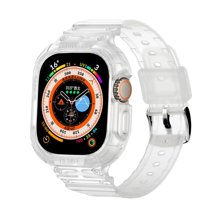 For Apple Watch Ultra 4 / 3 / 2 / 1 49mm JUNSUNMAY Integrated TPU Case Adjustable Elastic Watch Band