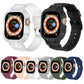 For Apple Watch Ultra 4 / 3 / 2 / 1 49mm JUNSUNMAY Integrated TPU Case Adjustable Elastic Watch Band