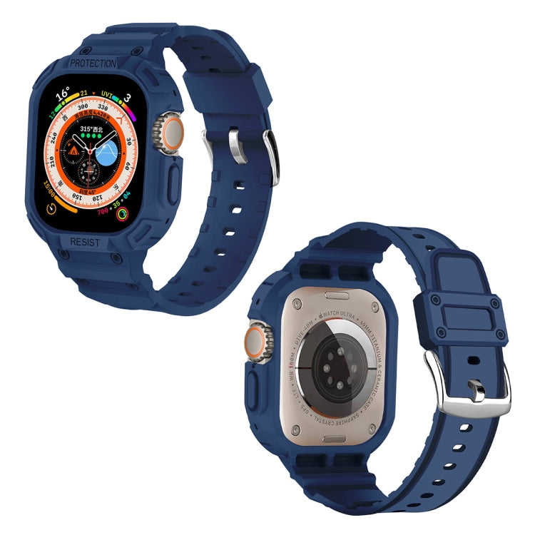 For Apple Watch Ultra 4 / 3 / 2 / 1 49mm JUNSUNMAY Integrated TPU Case Adjustable Elastic Watch Band