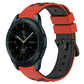 Two-color porous silicone watch band with red and black perforated links