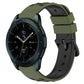 Two-color porous silicone watch band with olive green and black perforated links