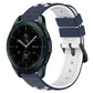 Two-color porous silicone watch band with white and navy perforated links