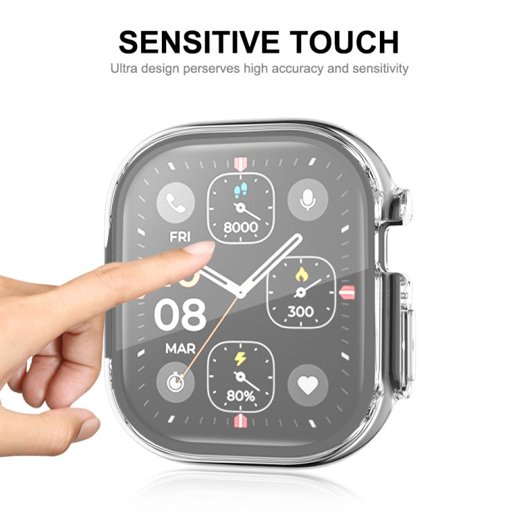 Transparent TPU full-coverage watch case with touch-sensitive screen film for Apple Watch