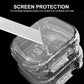 Clear TPU screen-protection case with screen film covering Apple Watch display