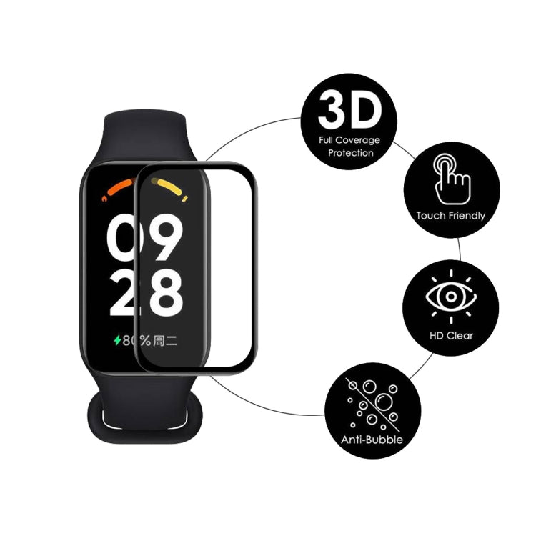Full-coverage smartwatch screen protector with touch-friendly and anti-bubble design