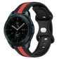 Two-color silicone watch band with butterfly buckle, black and red for Galaxy Watch 42mm