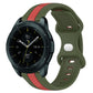 Two-color silicone watch band with butterfly buckle, red and army green for Galaxy Watch 42mm