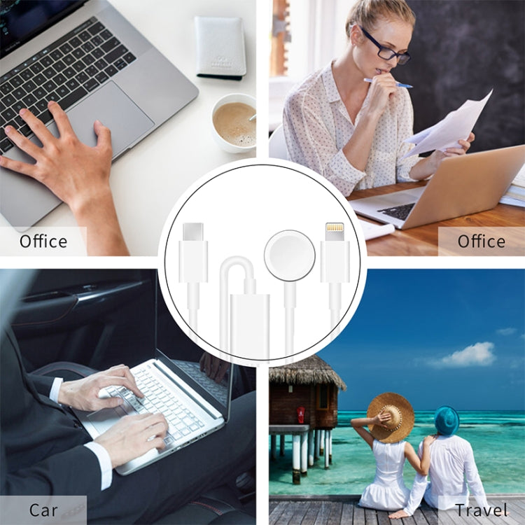 Magnetic 2-in-1 charging cable kit with round dock and dual charging ends