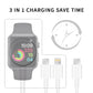 3-in-1 magnetic charging cable with Type-C plugs and charging disc for smartwatch