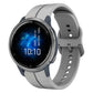 Grey 22mm loop silicone watch band with textured clasp and perforated strap holes