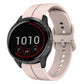 White 22mm silicone loop watch band, adjustable holes and clasp underside
