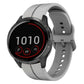 Grey 22mm loop silicone watch band with secure pin-buckle and adjustment holes