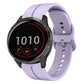 Light purple 22mm loop silicone watch band with adjustment holes and clasp end