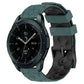 Two-color silicone watch band with geometric football pattern, olive green and black