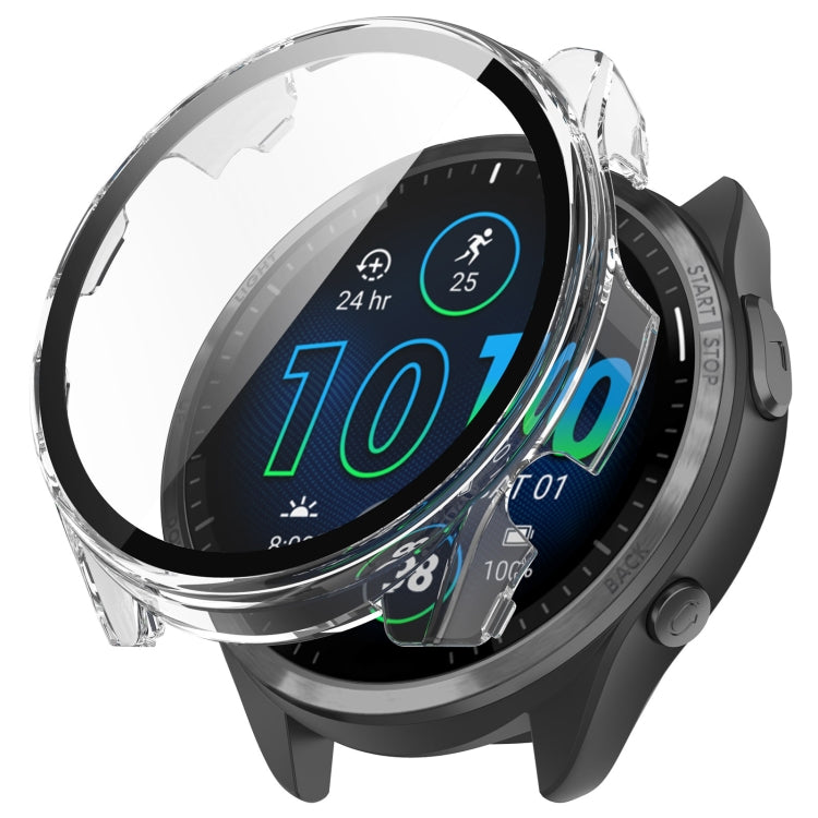 Clear integrated watch protective case with toughened screen film for a smartwatch