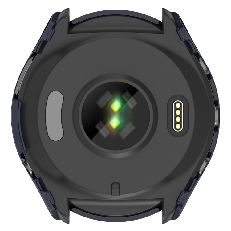 Back of integrated watch protective case with cutouts for sensors and charging