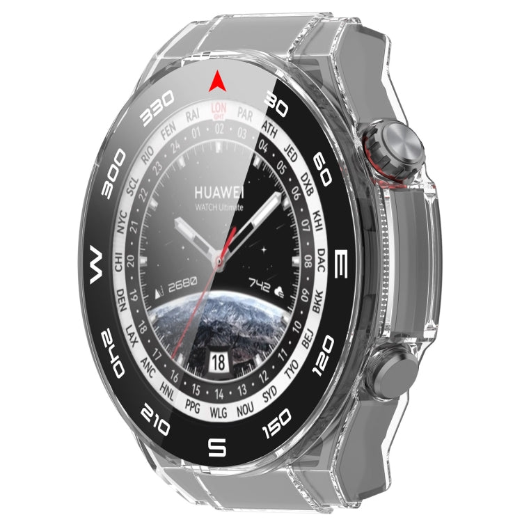 Clear PC+ toughened film integrated watch protective case with metal side protectors.