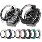 Integrated watch protective cases with toughened film in clear and black, multiple color views