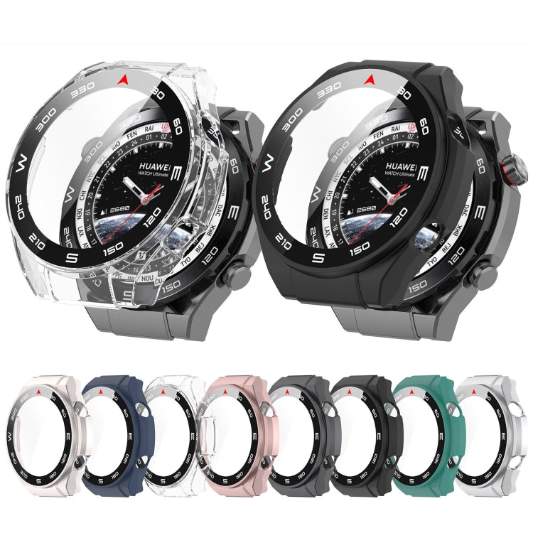 Integrated watch protective cases with toughened film in clear and black, multiple color views