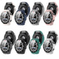 Toughened film integrated watch protective cases in black, white, navy, pink, and teal