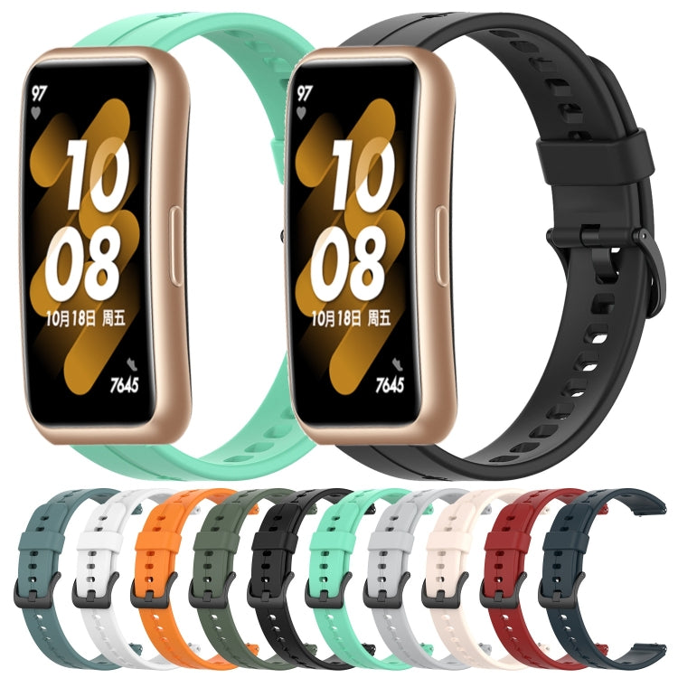Set of silicone watch bands in multiple colors with metal buckle and pin holes