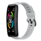 Light gray silicone watch band with clasp, shown with watch display for Huawei Band