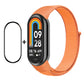 Smartwatch screen protector and orange nylon velcro loop band set for Mi Band 8