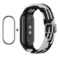 Smartwatch screen protector and black gray braided nylon band set for Mi Band 8