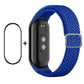 Smartwatch screen protector and blue braided nylon band set for Mi Band 8