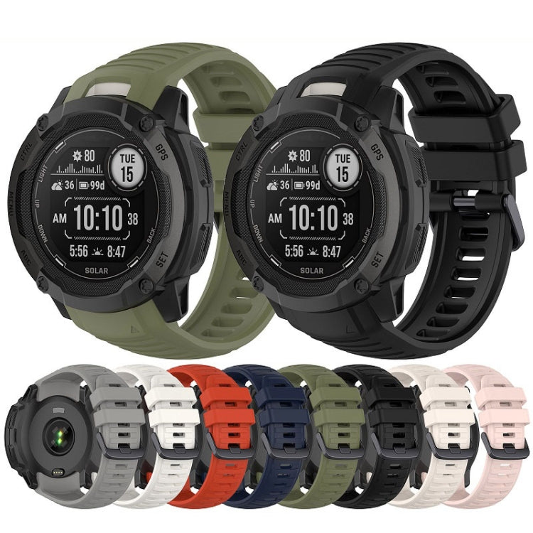 Set of silicone sports watch bands in multiple colors, each with vented strap and clasp