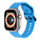 Ripple silicone sports watch band, bright blue.